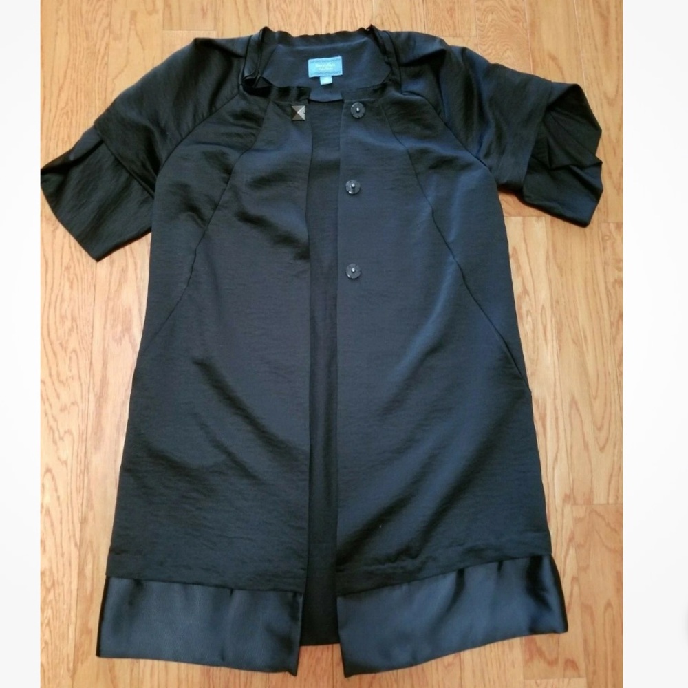 SIMPLY VERA VERA WANG
WOMEN'S BLACK‎ SHORT SLEEVED DRESS JACKET/DUSTER Size M